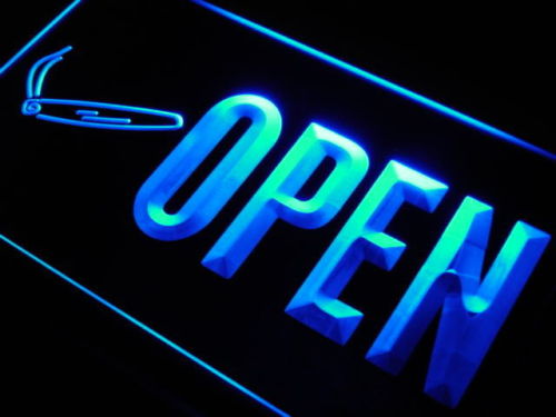 OPEN Small Cigars Shop LED Sign